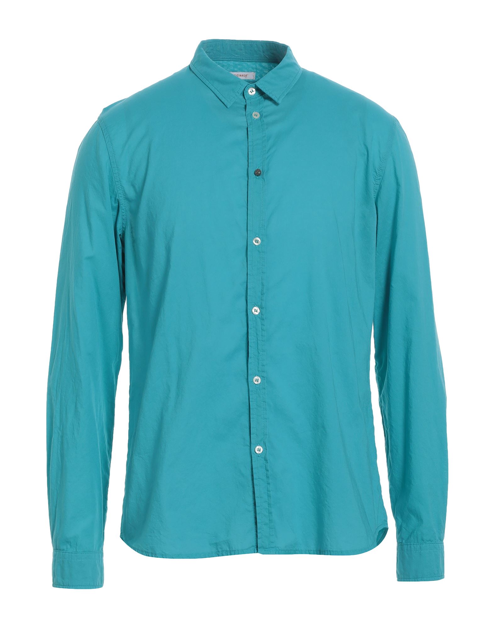 OFFICINA 36 OFFICINA 36 MAN SHIRT TURQUOISE SIZE S COTTON
