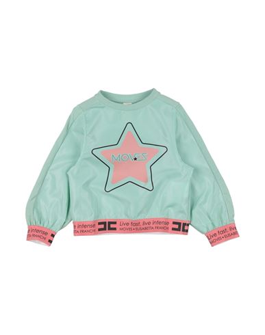 Elisabetta Franchi Babies'  Toddler Girl Sweatshirt Light Green Size 6 Cotton, Elastane