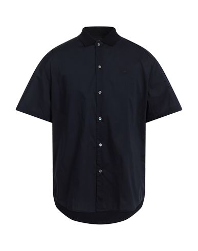 Shop Emporio Armani Man Shirt Midnight Blue Size S Cotton