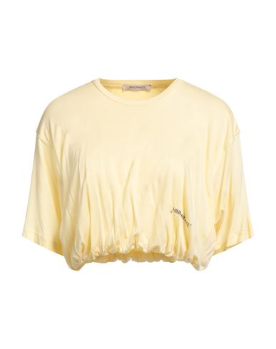 Hinnominate Woman T-shirt Pastel Yellow Size M Modal In Yellow