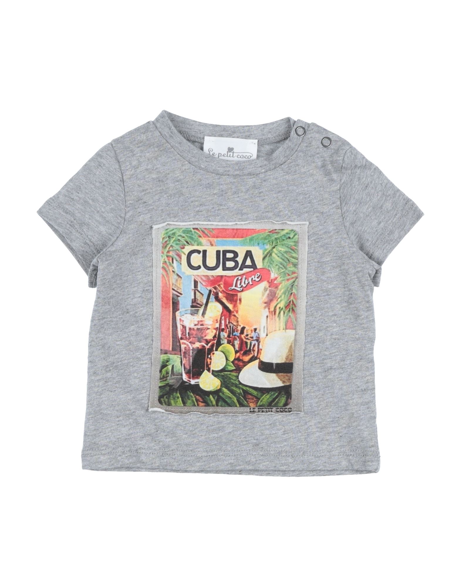 Le Petit Coco Kids'  T-shirts In Grey