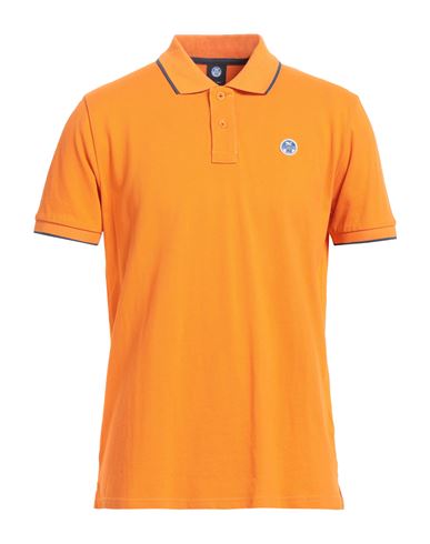 Shop North Sails Man Polo Shirt Orange Size S Cotton