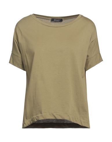 Aragona Woman T-shirt Military Green Size 10 Cotton