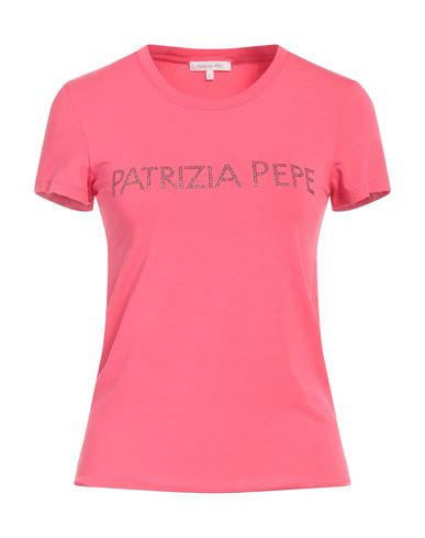 Patrizia Pepe Woman T-shirt Fuchsia Size 0 Viscose, Elastane, Glass In Pink
