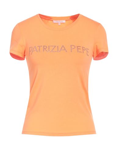 Patrizia Pepe Woman T-shirt Orange Size 3 Viscose, Elastane, Glass