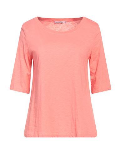 Michael Stars Woman T-shirt Coral Size Onesize Cotton In Red