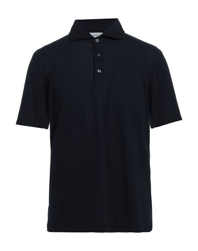 Gran Sasso Man Polo Shirt Navy Blue Size 40 Cotton