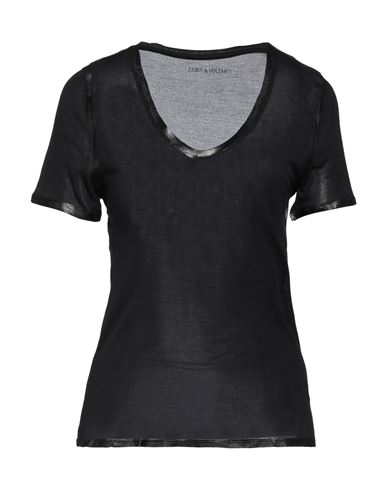 Zadig & Voltaire Woman T-shirt Black Size L Modal