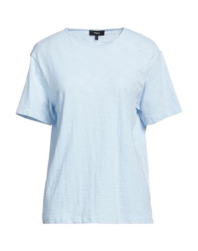 Theory Woman T-shirt Light Blue Size Xl Cotton