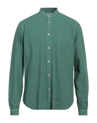 Boglioli Man Shirt Green Size 15 ¾ Cotton