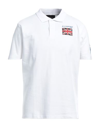 Richmond Man Polo Shirt White Size M Cotton