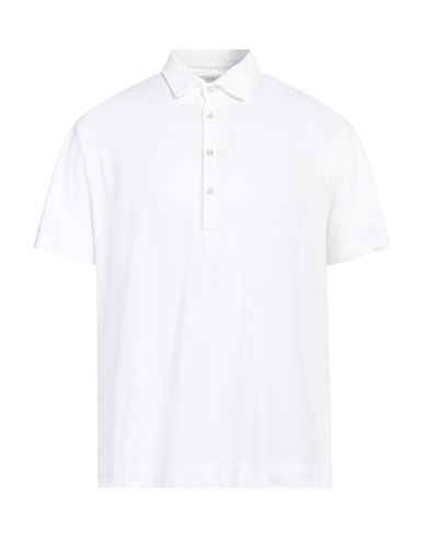 Boglioli Man Polo Shirt White Size Xl Linen
