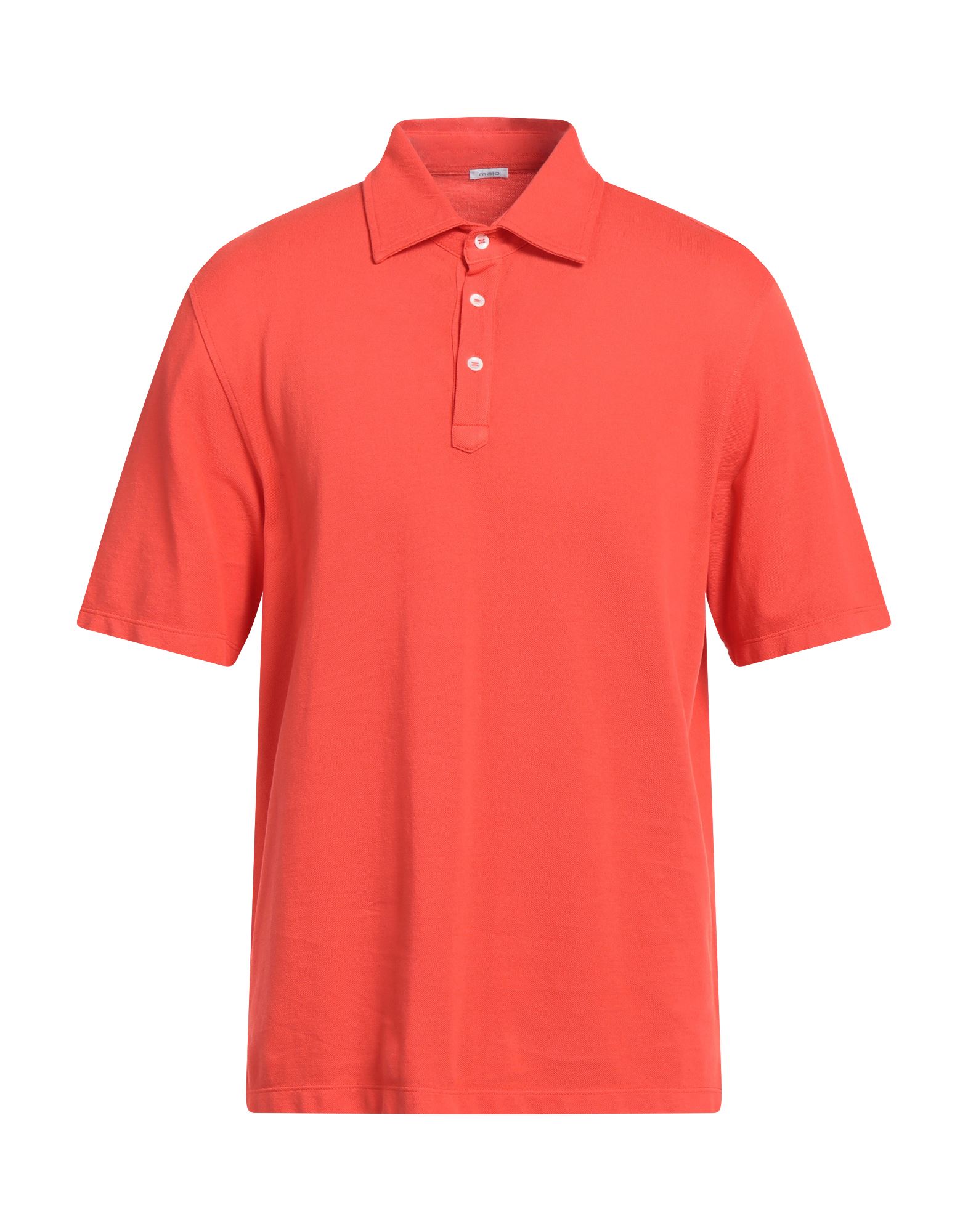 Malo Polo Shirts In Tomato Red