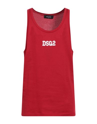 Dsquared2 Man Tank Top Red Size S Cotton