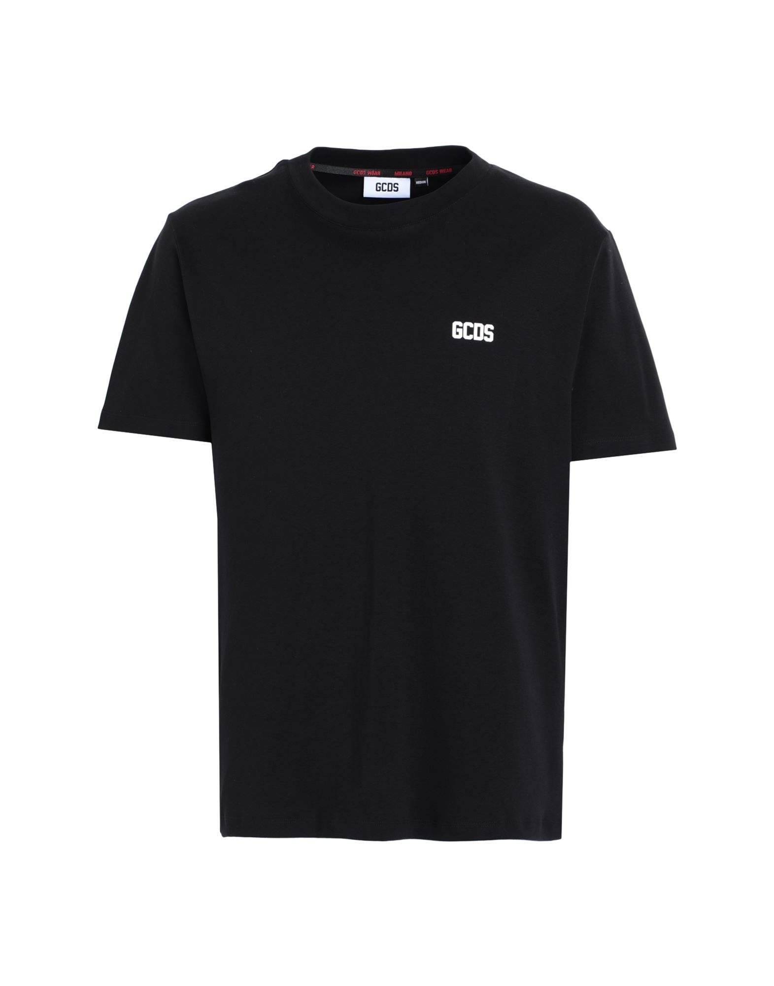 Shop Gcds Man T-shirt Black Size Xxs Cotton