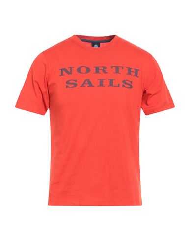 North Sails Man T-shirt Orange Size Xxs Cotton