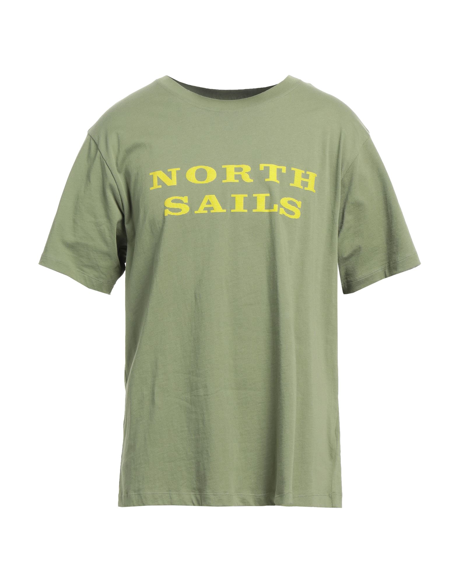 Shop North Sails Man T-shirt Military Green Size Xl Cotton