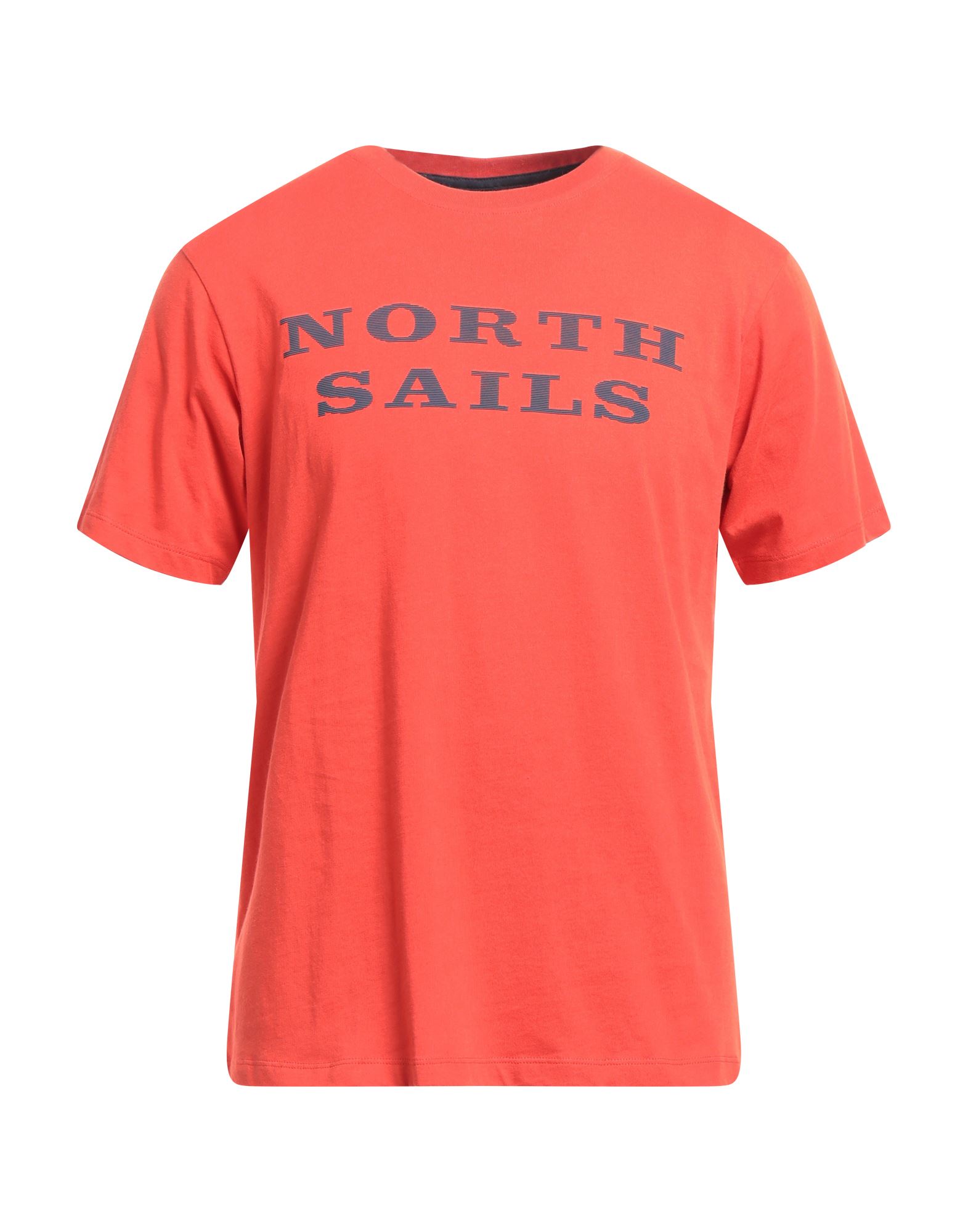 North Sails T-shirts In Tomato Red