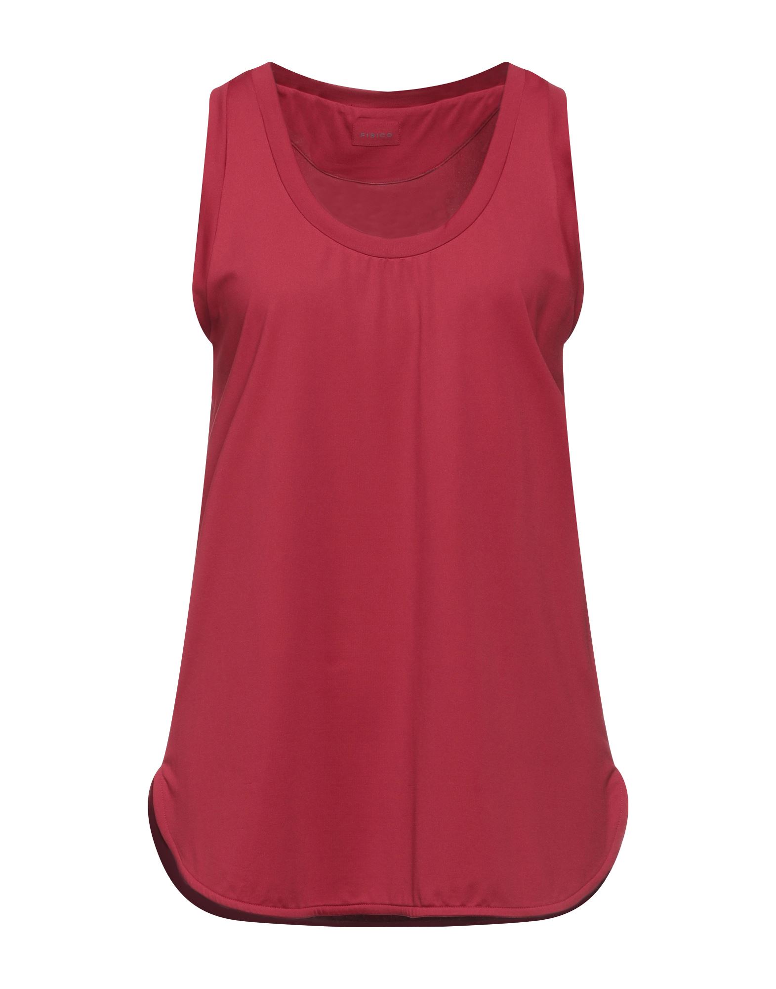 Fisico Tank Tops In Red