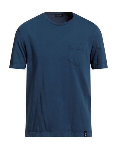 Drumohr Man T-shirt Navy Blue Size M Cotton
