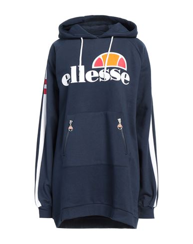 Ellesse Woman Sweatshirt Midnight Blue Size 6 Cotton, Polyester