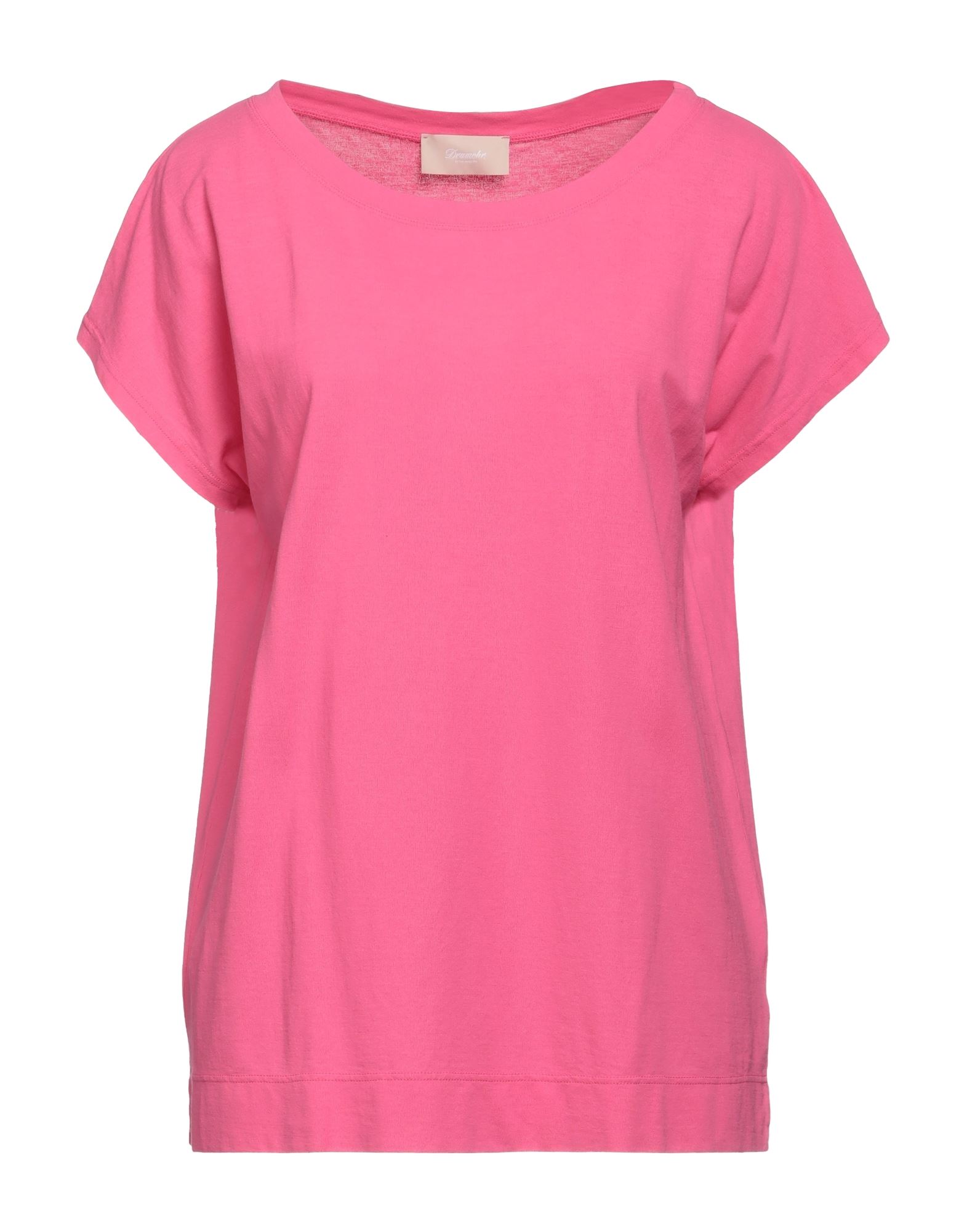 Drumohr Woman T-shirt Fuchsia Size Xs Cotton In Pink