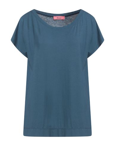 Drumohr Woman T-shirt Slate Blue Size S Cotton
