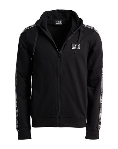 Ea7 Man Sweatshirt Black Size S Cotton