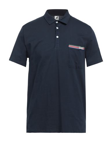 Kangol Man Polo Shirt Midnight Blue Size S Cotton