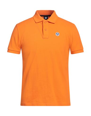 North Sails Man Polo Shirt Orange Size S Cotton