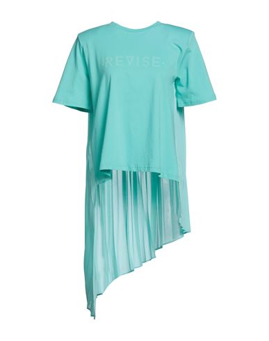 Revise Woman T-shirt Turquoise Size S Polyester, Cotton In Blue