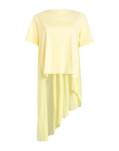 Revise Woman T-shirt Yellow Size S Polyester, Cotton