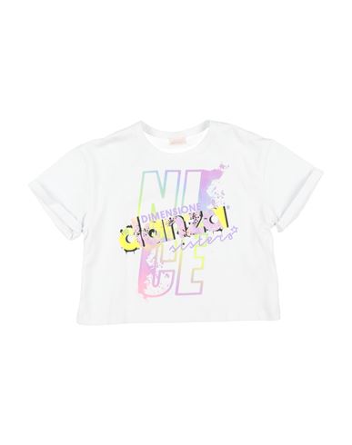 Dimensione Danza Sisters Toddler Girl T-shirt White Size 5 Cotton, Lycra, Polyester In White