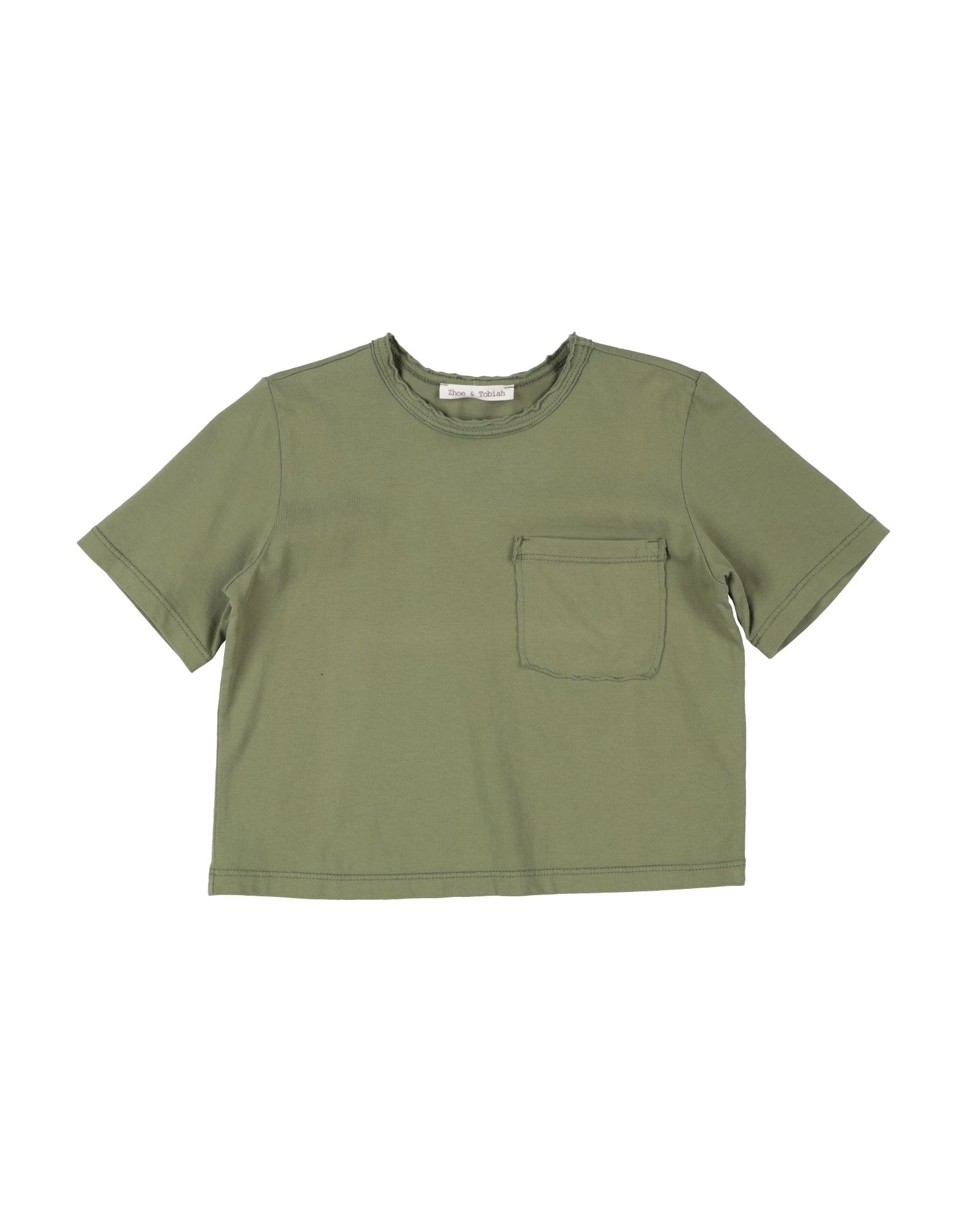 Zhoe & Tobiah Kids'  Toddler Girl T-shirt Military Green Size 4 Cotton