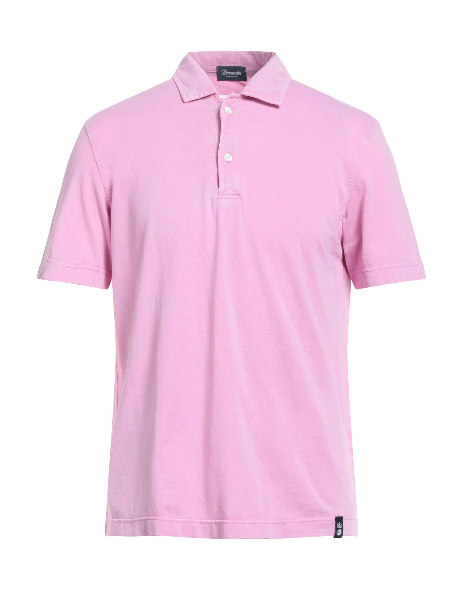 Drumohr Light Pink Cotton Polo Shirt In Pink