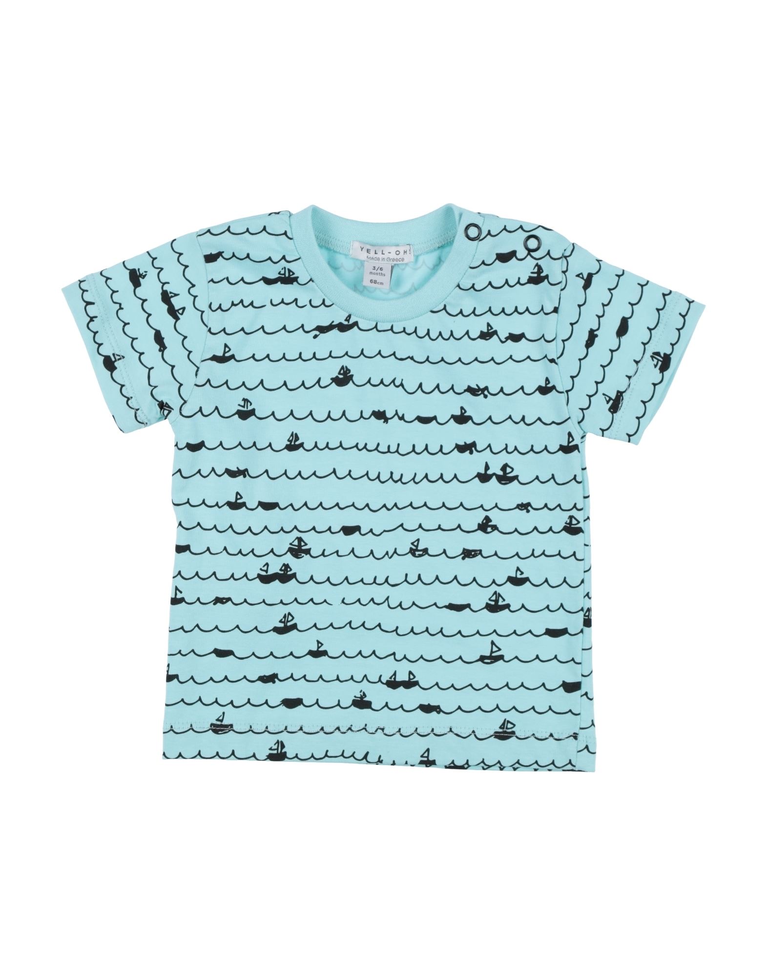 Yell-oh Kids' ! Newborn Girl T-shirt Turquoise Size 3 Cotton In Blue