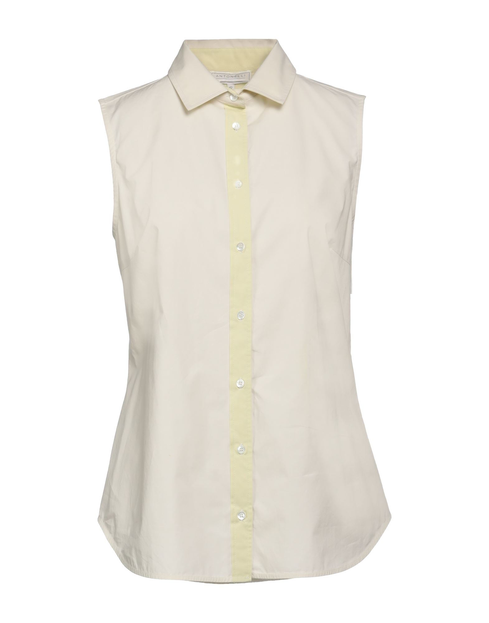 Shop Antonelli Woman Shirt Beige Size 6 Cotton, Elastane