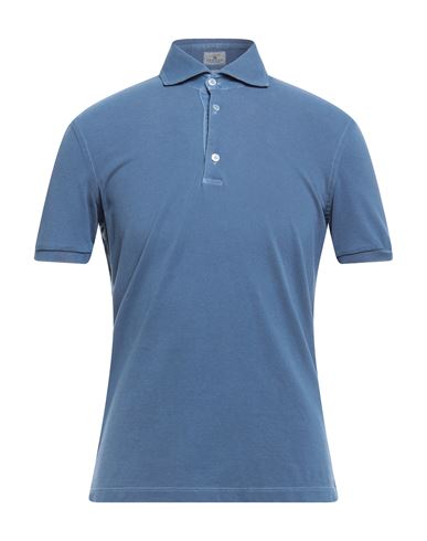 Sonrisa Man Polo Shirt Slate Blue Size S Cotton