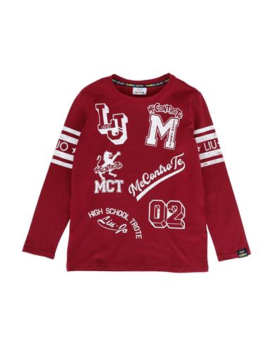 Shop Liu •jo Man Toddler Boy T-shirt Burgundy Size 6 Cotton, Elastane In Red