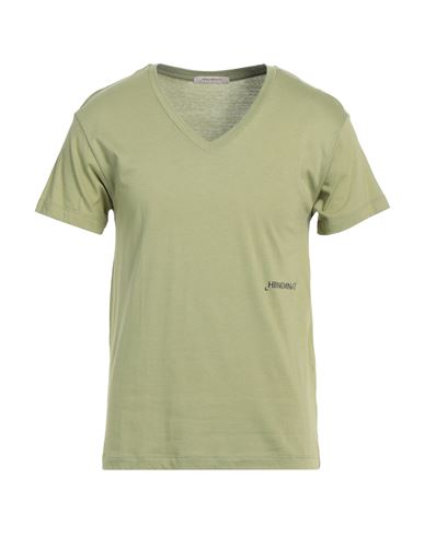 Hinnominate Man T-shirt Sage Green Size S Cotton, Modal