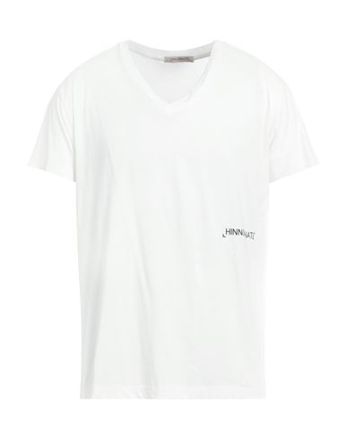 Hinnominate Man T-shirt Off White Size L Cotton, Modal
