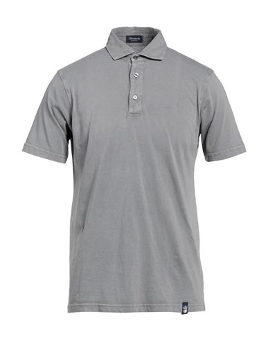 Drumohr Man Polo Shirt Light Grey Size M Cotton