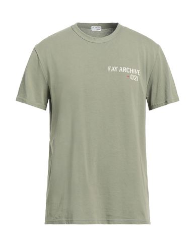 Fay Archive Man T-shirt Military Green Size S Cotton