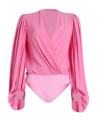 Pinko Woman Bodysuit Pink Size 8 Acetate, Silk, Polyamide, Elastane