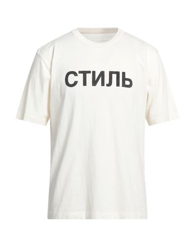 Heron Preston Ctnmb-print Regular-fit Cotton-jersey T-shirt In Off White
