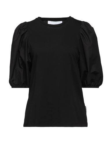 Silvian Heach Woman T-shirt Black Size L Cotton