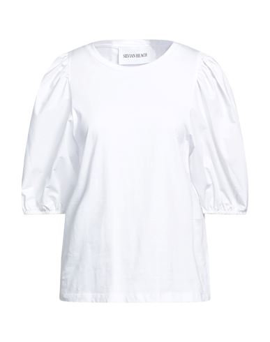 Silvian Heach Woman T-shirt White Size L Cotton
