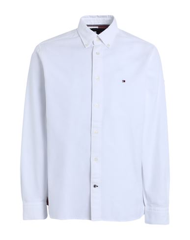Tommy Hilfiger Man Shirt White Size Xl Cotton
