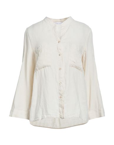 Caractere Caractère Woman Shirt Ivory Size 6 Linen In White