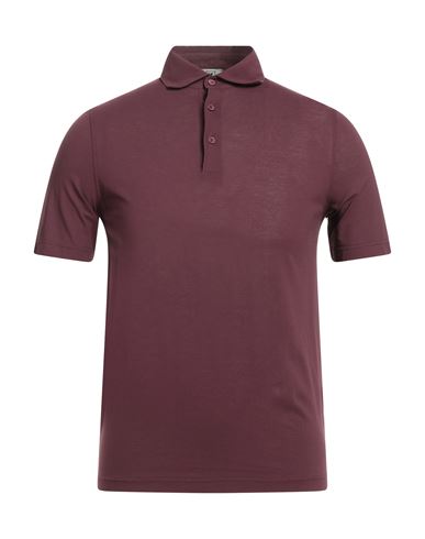 Kired Man Polo Shirt Burgundy Size 36 Cotton In Red
